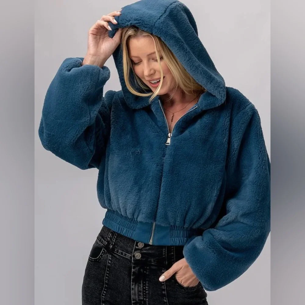 Faux Fur Hooded Jacket